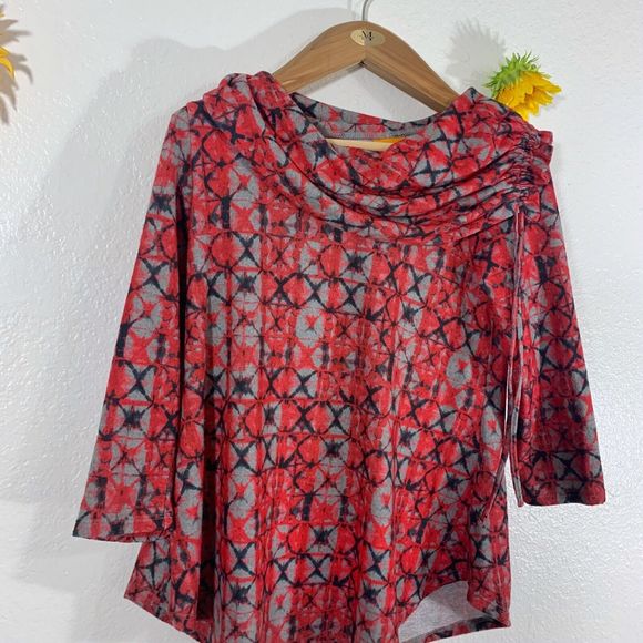 Ruby Rd. Tye Dye Cowl Neck Tassel Knit Sweater Size Small Women’s - Picture 3 of 10